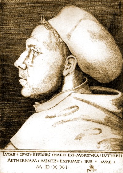 Martín Lutero como monje de Lucas the Elder Cranach