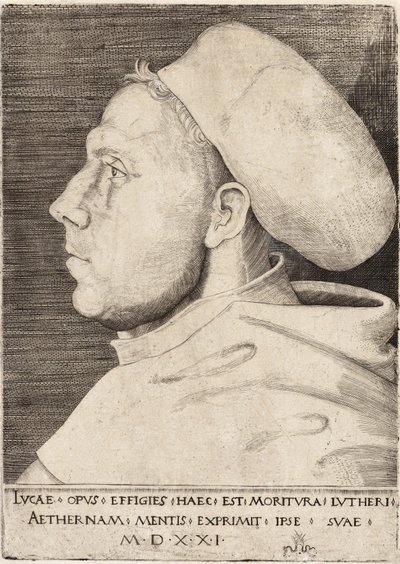 Martín Lutero como fraile agustino por Lucas Cranach el Viejo 1521 de Lucas the Elder Cranach