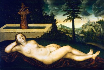 Ninfa en la fuente de Lucas the Elder Cranach