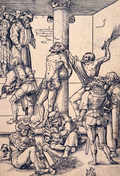 Pasión de Cristo: la flagelación de Lucas the Elder Cranach