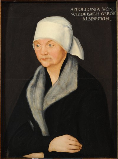 Retrato de Apollonia von Wiedebach, por Cranach, Lucas, el Viejo (1472-1553). Óleo sobre madera, ca 1524. Dimensiones: 38.7 x 28.7 cm. Colecciones de Arte del Estado de Dresde de Lucas the Elder Cranach