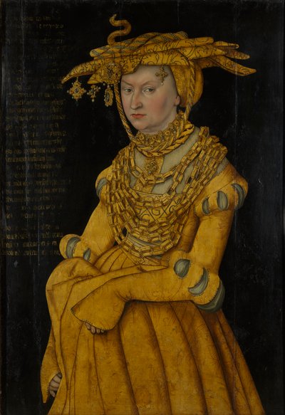 Retrato de Catalina de Mecklemburgo, duquesa consorte de Sajonia (1487-1561) de Lucas the Elder Cranach