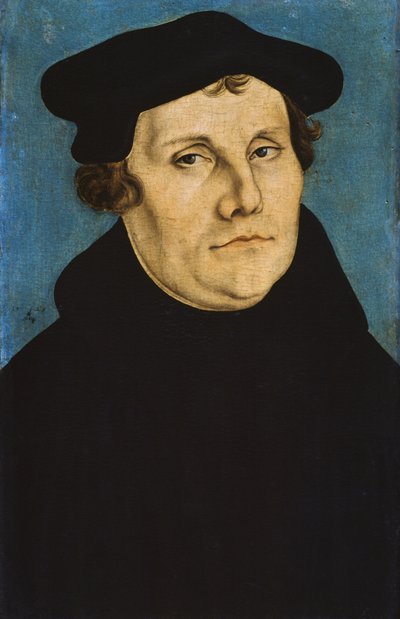Retrato de Martín Lutero (1483-1546), teólogo alemán de Lucas the Elder Cranach