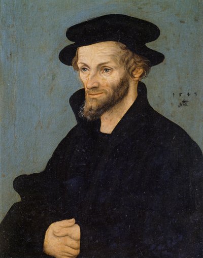 Retrato de Felipe Melanchthon o Philipp Schwarzerd (1497-1560) de Lucas the Elder Cranach