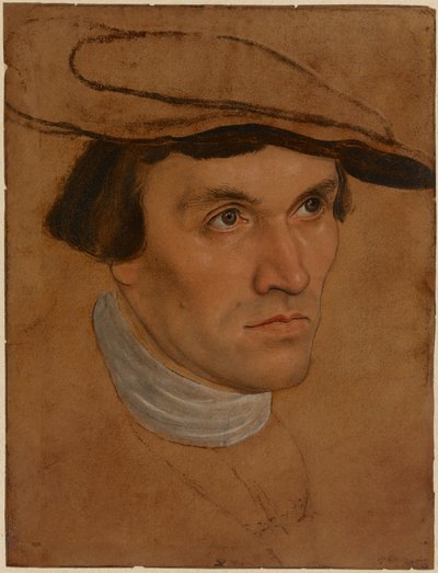 Retrato de hombre, c.1530 (óleo sobre papel) de Lucas the Elder Cranach
