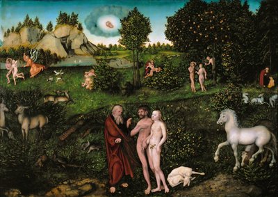 Paraíso de Lucas the Elder Cranach