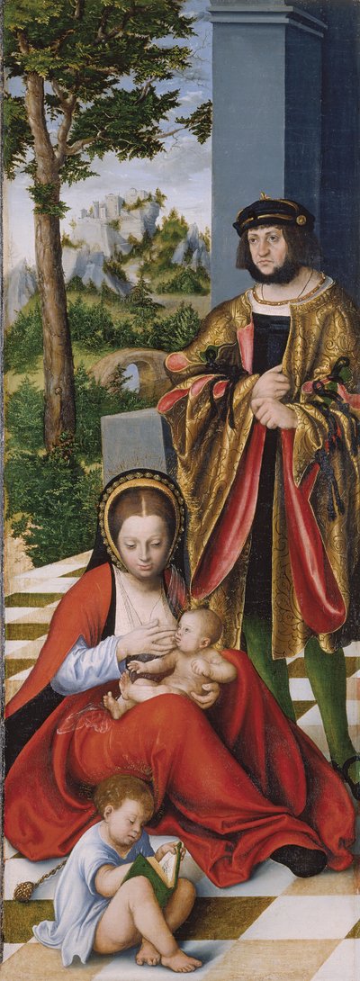 El Santo Parentesco (llamado Retablo de Torgau ) panel izquierdo de Lucas the Elder Cranach