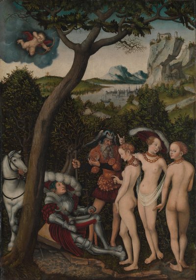 El juicio de París, c.1528 de Lucas the Elder Cranach