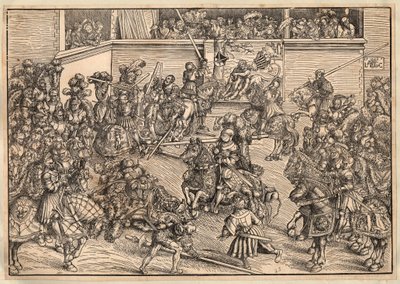 Torneo - Cranach, Lucas, el Viejo (1472-1553) - 1509 - Xilografía - Colección privada de Lucas the Elder Cranach