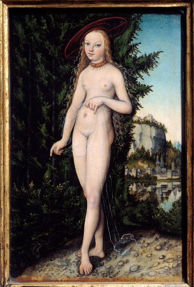 Venus de pie en un paisaje de Lucas the Elder Cranach