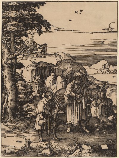 Abraham yendo a sacrificar a Isaac de Lucas van Leyden