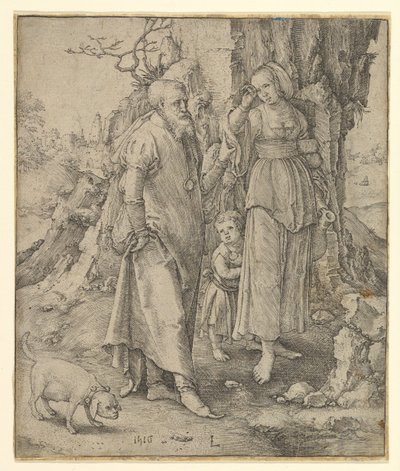 Abraham despidiendo a Agar, 1516 de Lucas van Leyden