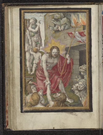 Descenso al limbo Pasión de Cristo (título de la serie) de Lucas van Leyden