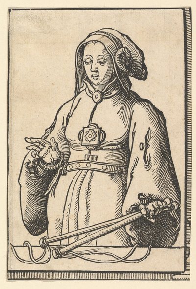 Sibila Agripina, de la serie de Sibilas de Lucas van Leyden