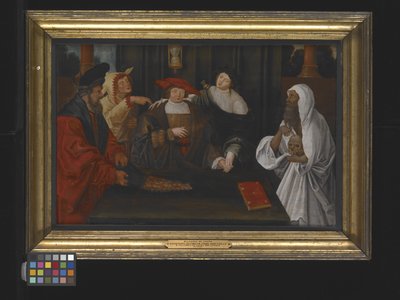 Alegoría de la juventud cruzando entre la fama y la locura (óleo sobre madera) de Lucas van Leyden