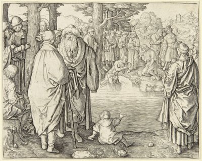 El bautismo de Cristo de Lucas van Leyden