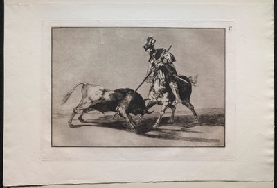 Corridas de toros: El Cid Campeador lanceando otro toro de Lucas van Leyden