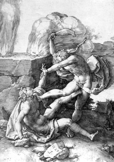 Caín mata a Abel de Lucas van Leyden