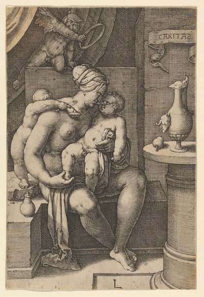 Caridad, de la serie Las Siete Virtudes de Lucas van Leyden