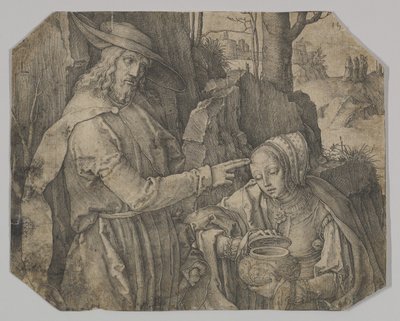 Cristo apareciendo a Santa María Magdalena como jardinero, 1519 de Lucas van Leyden