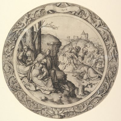 Cristo llevando la cruz, de la Pasión Circular, 1509 de Lucas van Leyden