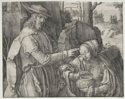 Cristo como jardinero apareciendo a Santa María Magdalena de Lucas van Leyden