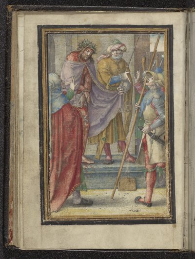 Cristo mostrado al pueblo (Ecce Homo) Pasión de Cristo (título de la serie) de Lucas van Leyden