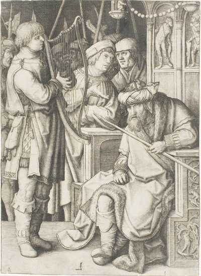 David Tocando el Arpa Ante Saúl de Lucas van Leyden