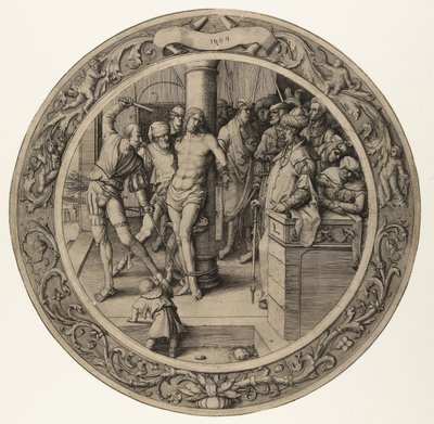 La flagelación de Cristo
La Pasión Redonda (título de la serie) de Lucas van Leyden