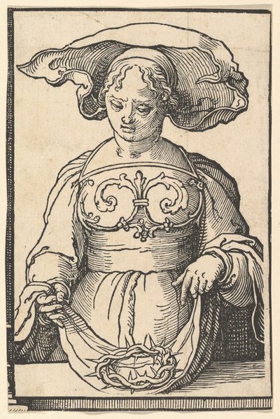Sibila Délfica, de la serie de Sibilas, ca. 1530 de Lucas van Leyden