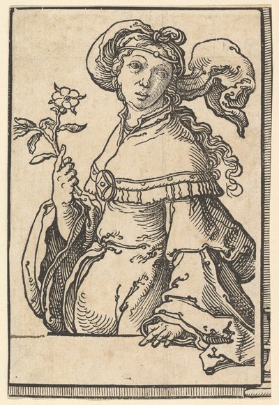 Sibila Eritrea, de la serie de Sibilas, ca. 1530 de Lucas van Leyden