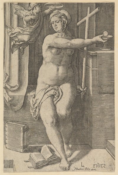 Fe, de la serie Las Siete Virtudes, 1530 de Lucas van Leyden