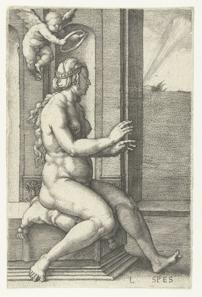 Montón Spes (título sobre el objeto) Siete virtudes (título de la serie) de Lucas van Leyden