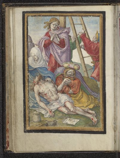 toma de cruz Pasión de Cristo (título de la serie) de Lucas van Leyden