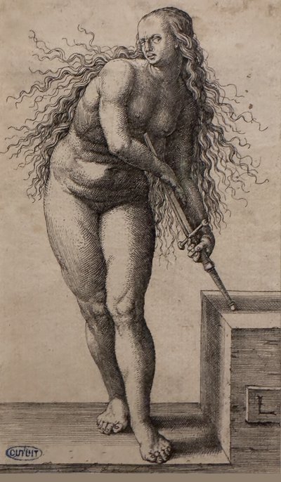 Suicidio de Lucrecia, entre 1514 y 1515 (Grabado) de Lucas van Leyden