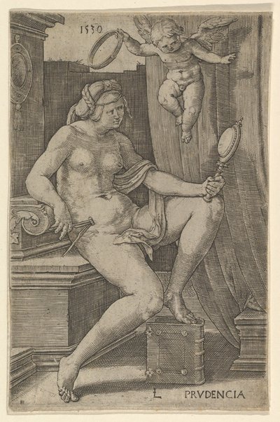 Prudencia, de la serie Las Siete Virtudes de Lucas van Leyden