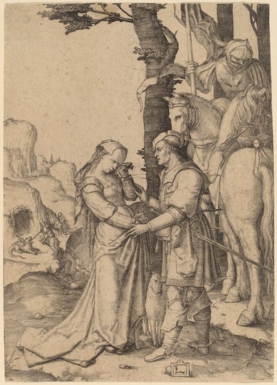 San Jorge liberando a la princesa de Lucas van Leyden