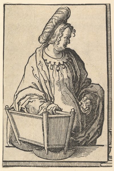 Sibila samaritana, de la serie de sibilas, ca. 1530 de Lucas van Leyden