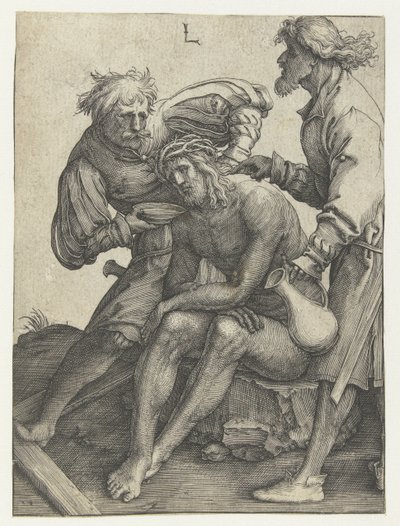 Los soldados dan de beber a Cristo de Lucas van Leyden