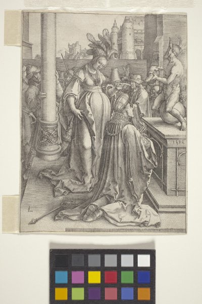 Idolatría de Soloman (grabado) de Lucas van Leyden
