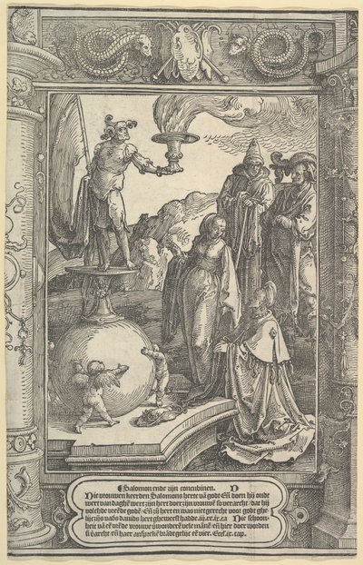 La idolatría de Salomón [I Reyes, 11:1-8] de Lucas van Leyden