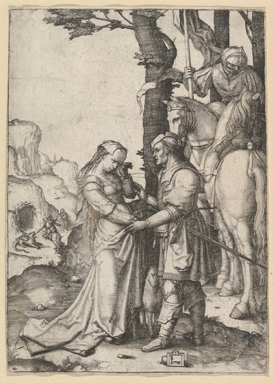 San Jorge liberando a la princesa, ca. 1508 de Lucas van Leyden