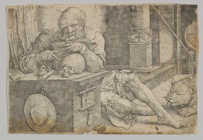 San Jerónimo en su estudio de Lucas van Leyden