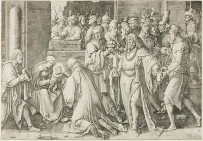 La adoración de los Reyes Magos de Lucas van Leyden