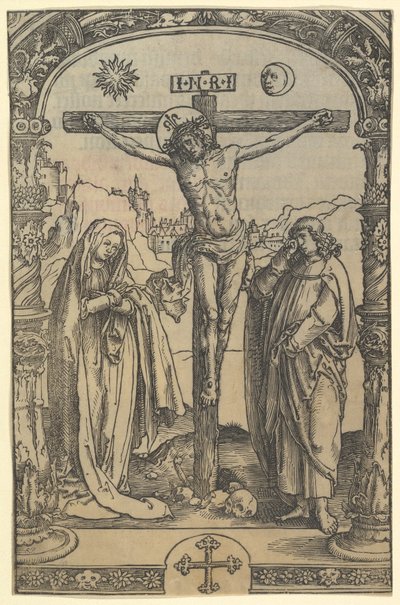 La Crucifixión usada en Missale Traiectense Utrecht Missal, Leiden, 1514, ca. 1512 de Lucas van Leyden