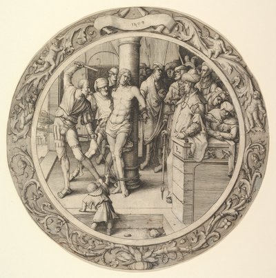 La Flagelación, de la Pasión Circular, 1509 de Lucas van Leyden