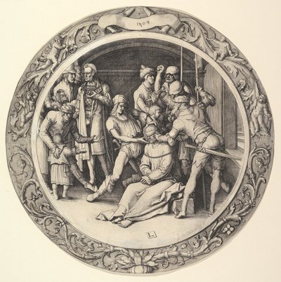 La burla de Cristo, de la Pasión Circular, 1509 de Lucas van Leyden