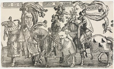 Los Nueve Héroes: Josué, David, Judas Macabeo, 1515-1517 de Lucas van Leyden