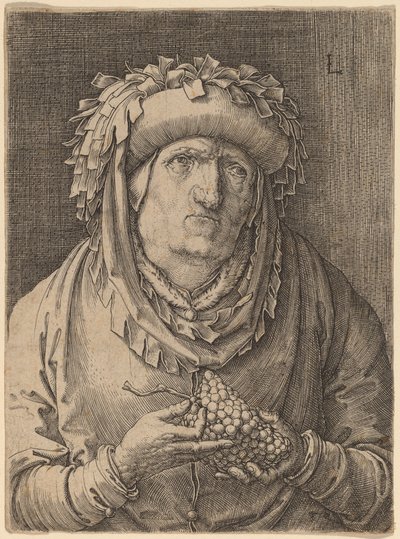 La anciana con uvas de Lucas van Leyden