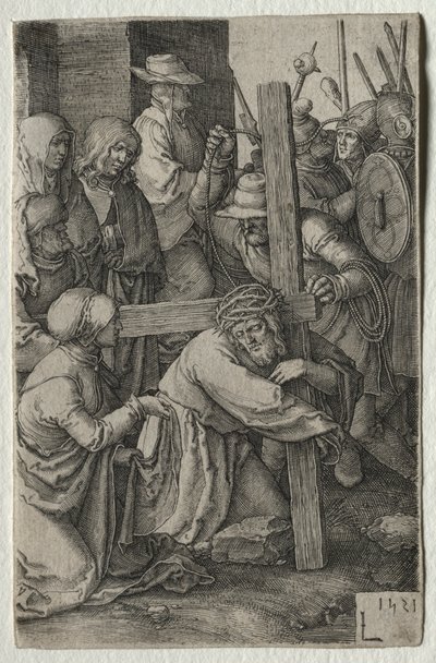 La Pasión: Cristo llevando la cruz, 1521 de Lucas van Leyden